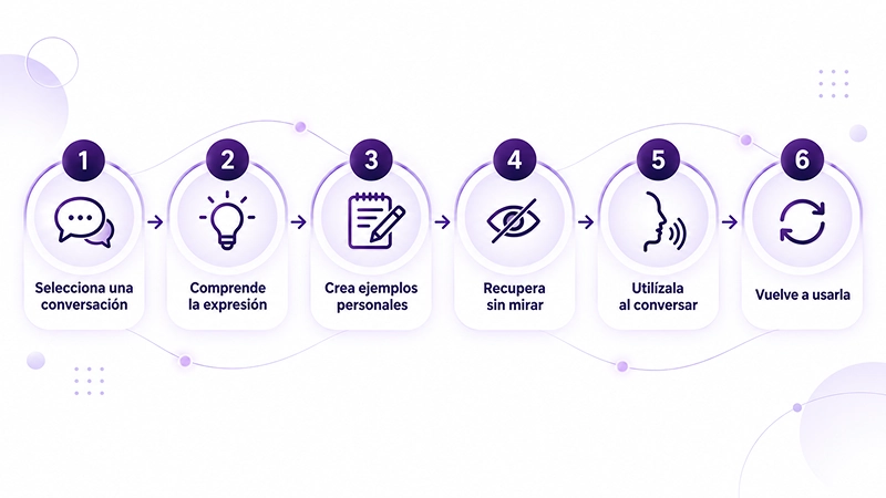 Método para convertir vocabulario pasivo en vocabulario activo.